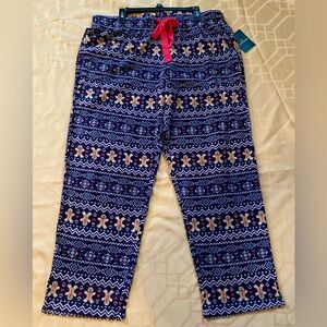 Cuddl Duds Woman’s Pajamas with Gingerbread Pattern